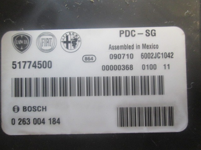 ECU PARKIRNI SENZORJI OEM N. 51774500 ORIGINAL REZERVNI DEL FIAT BRAVO 198 (02/2007 - 2010) BENZINA/GPL LETNIK 2009