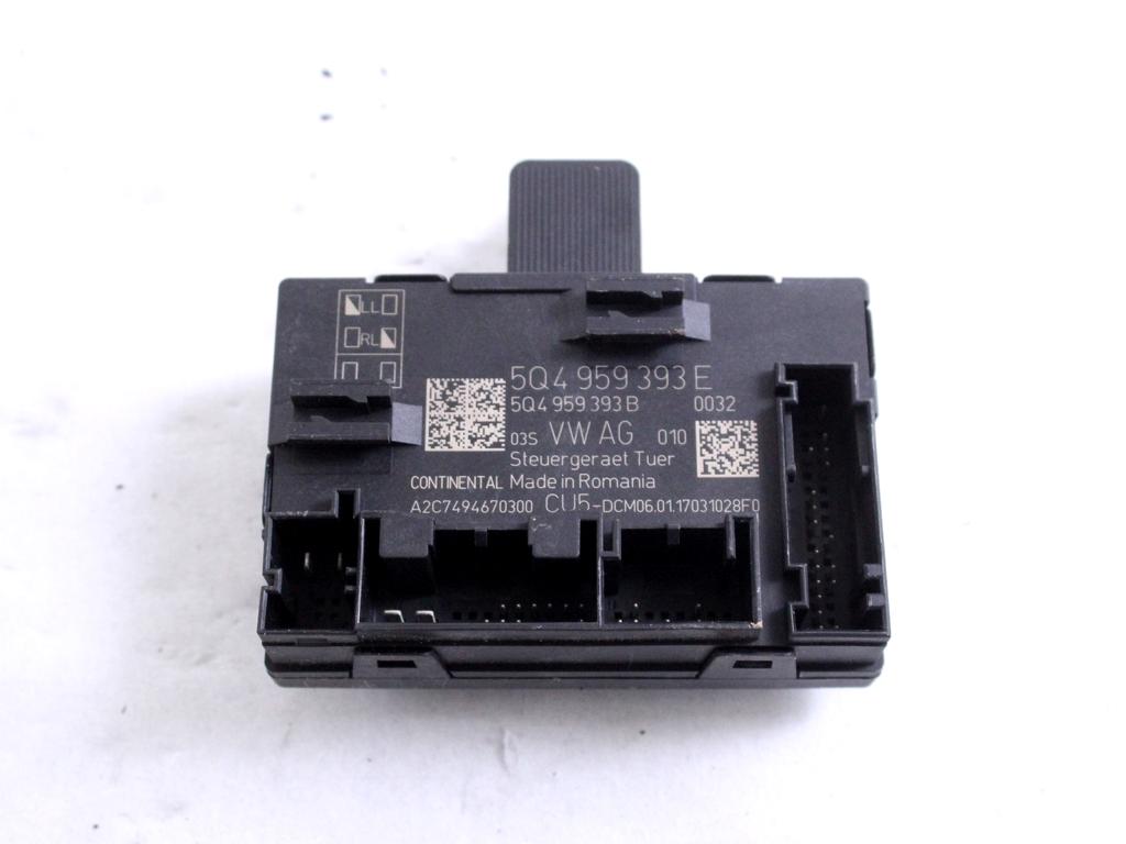5Q4959393E CENTRALINA PORTA ANTERIORE SINISTRA VOLKSWAGEN GOLF 7 1.6 D 81KW 5M 5P (2017) RICAMBIO USATO