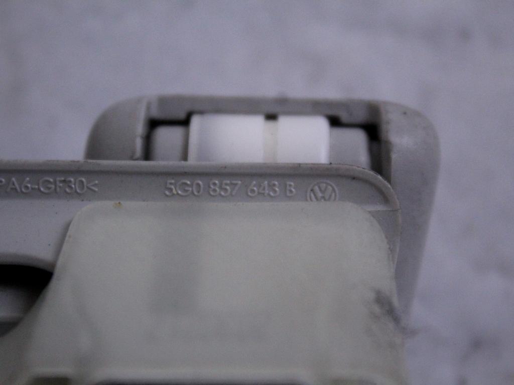5G0857607B SET 4 MANIGLIE APPIGLIO TETTO VOLKSWAGEN GOLF 7 1.6 D 81KW 5M 5P (2017) RICAMBIO USATO 5G0857643B