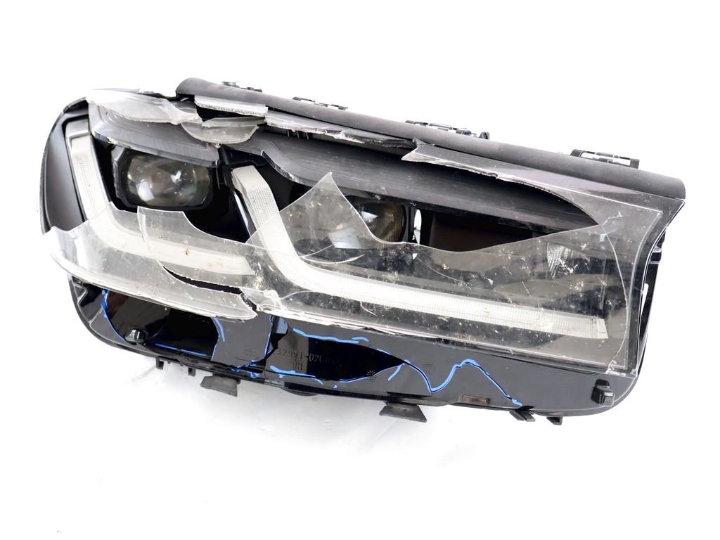 8082656 FARO FANALE ANTERIORE DESTRO FULL LED BMW SERIE 5 G30 LCI 520D (2020) RICAMBIO USATO DANNEGGIATO LENTE VETRO TRASPARENTE DA SOSTITUIRE
