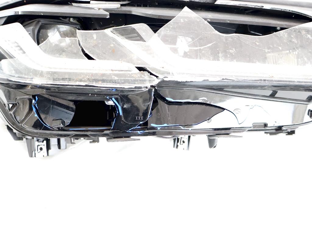 8082656 FARO FANALE ANTERIORE DESTRO FULL LED BMW SERIE 5 G30 LCI 520D (2020) RICAMBIO USATO DANNEGGIATO LENTE VETRO TRASPARENTE DA SOSTITUIRE