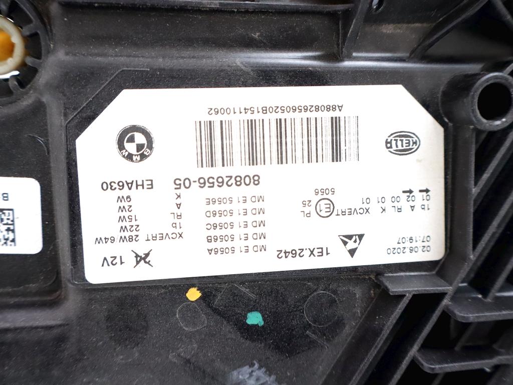 8082656 FARO FANALE ANTERIORE DESTRO FULL LED BMW SERIE 5 G30 LCI 520D (2020) RICAMBIO USATO DANNEGGIATO LENTE VETRO TRASPARENTE DA SOSTITUIRE