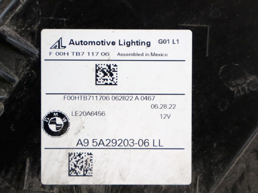 5A29203 FARO FANALE ANTERIORE SINISTRO LED BMW X3 G01 S-DRIVE FACELIFT 2.0 100KW 5P (2022) RICAMBIO USATO TRASPARENTE DANNEGGIATO