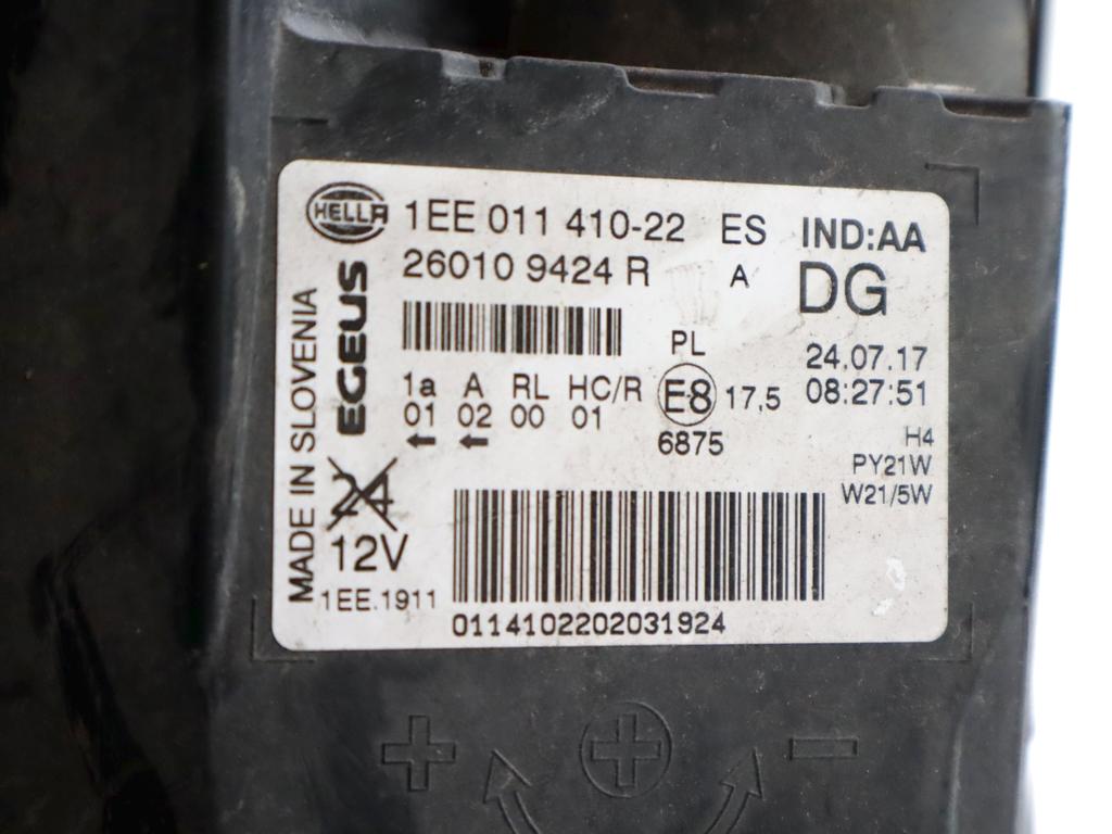 260109424R FARO FANALE ANTERIORE DESTRO RENAULT TRAFIC 1.6 DCI RICAMBIO USATO