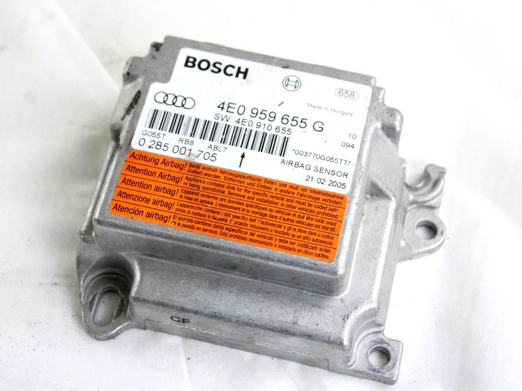 4E0959655G CENTRALINA AIRBAG AUDI A8 3.0 D 171 KW 4X4 (2005) RICAMBIO USATO