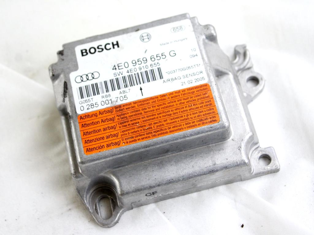 4E0959655G CENTRALINA AIRBAG AUDI A8 3.0 D 171 KW 4X4 (2005) RICAMBIO USATO
