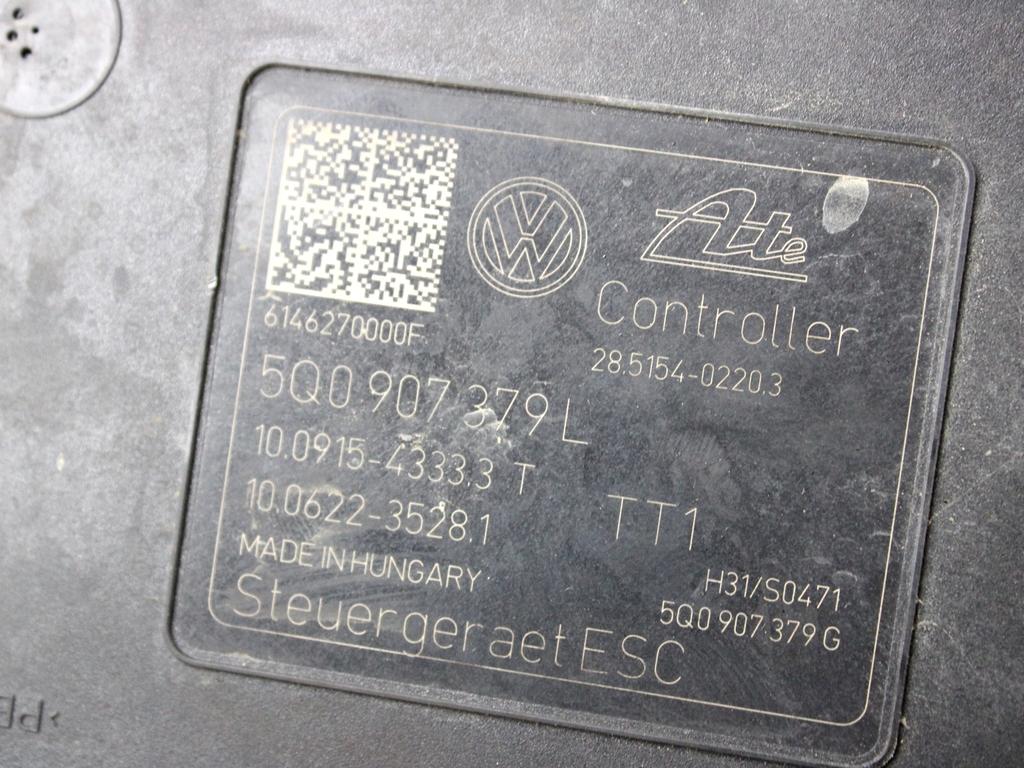 5Q0907379L CENTRALINA POMPA AGGREGATO ABS VOLKSWAGEN GOLF 7 1.6 D 81KW 6M 5P (2014) RICAMBIO USATO