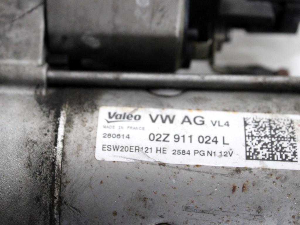 02Z911024L MOTORINO AVVIAMENTO VOLKSWAGEN GOLF 7 1.6 D 81KW 6M 5P (2014) RICAMBIO USATO