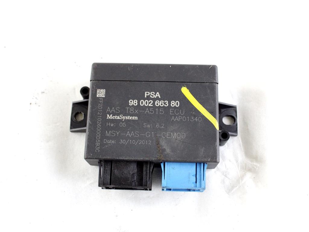 9800266380 CENTRALINA SENSORI DI PARCHEGGIO PEUGEOT 5008 1.6 D 84KW (2013) RICAMBIO USATO