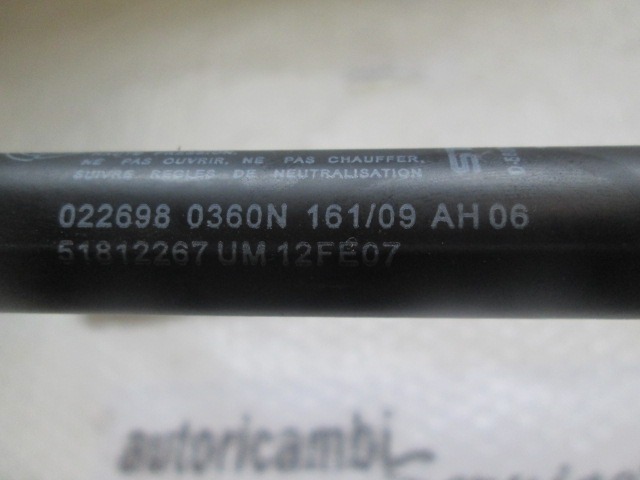 AMORTIZERJI PRTLJAZNIH VRAT  OEM N. 51812267 ORIGINAL REZERVNI DEL FIAT BRAVO 198 (02/2007 - 2010) BENZINA/GPL LETNIK 2009