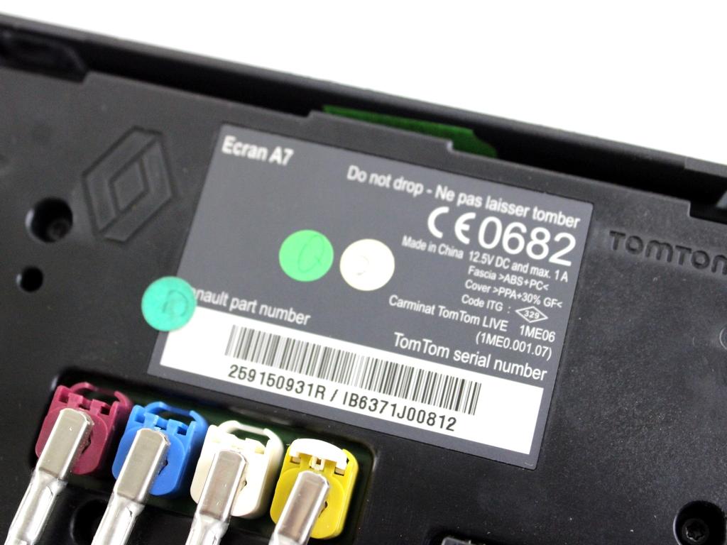 259150931R DISPLAY SISTEMA DI NAVIGAZIONE SATELLITARE RENAULT MEGANE SW 1.5 D 81KW 6M 5P (2012) RICAMBIO USATO 