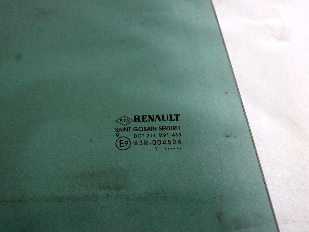 823000027R VETRO SCENDENTE PORTA POSTERIORE DESTRA OSCURATO RENAULT MEGANE SW 1.5 D 81KW 6M 5P (2012) RICAMBIO USATO 