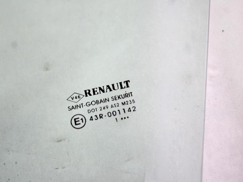 803012464R VETRO SCENDENTE PORTA ANTERIORE SINISTRA RENAULT MEGANE SW 1.5 D 81KW 6M 5P (2012) RICAMBIO USATO 