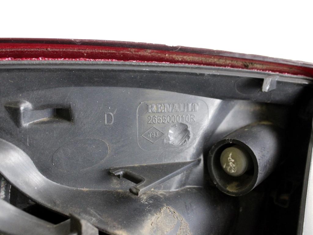 265500010R FARO FANALE POSTERIORE DESTRO PARTE ESTERNA RENAULT MEGANE SW 1.5 D 81KW 6M 5P (2012) RICAMBIO USATO 