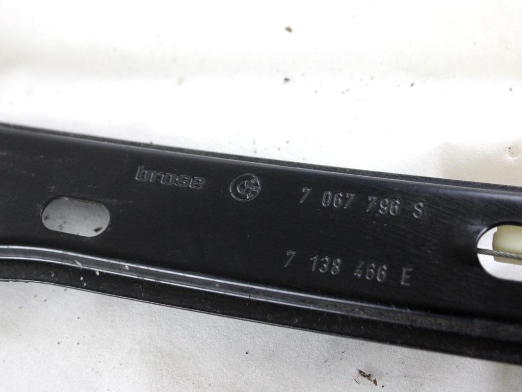 7067796 MOTORINO MECCANISMO ALZA-VETRO ALZA-CRISTALLO PORTA ANTERIORE DESTRA BMW SERIE 1 118 D E87 2.0 D 90KW 6M 5P (2004) RICAMBIO USATO 67626927028