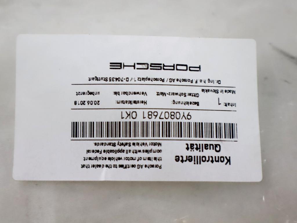 9Y0807681 GRIGLIA SUPPORTO PARAURTI ANTERIORE LATO SINISTRO PORSCHE CAYENNE 3.0 B 250KW AUT 5P (2021) RICAMBIO USATO