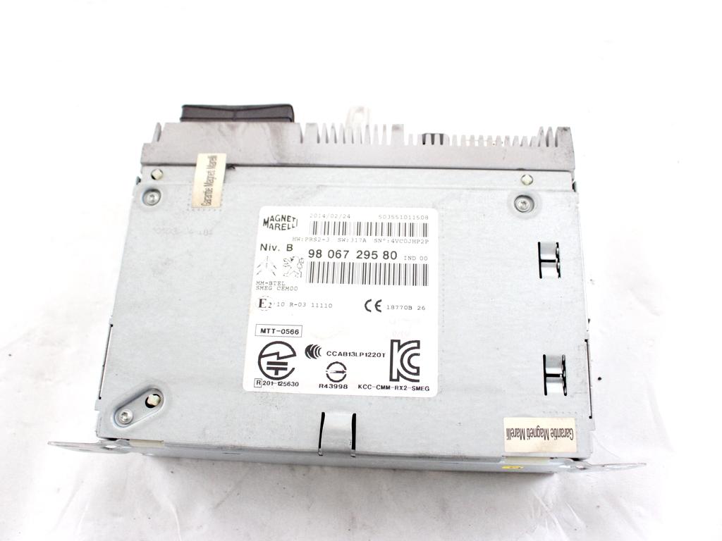 9806729580 AUTORADIO CON SISTEMA DI NAVIGAZIONE SATELLITARE PEUGEOT 208 1.4 D 50KW 5M 5P (2014) RICAMBIO USATO (NON FORNIAMO CODICE AUTORADIO, MA SOLO NUMERO DI TELAIO VEICOLO)
