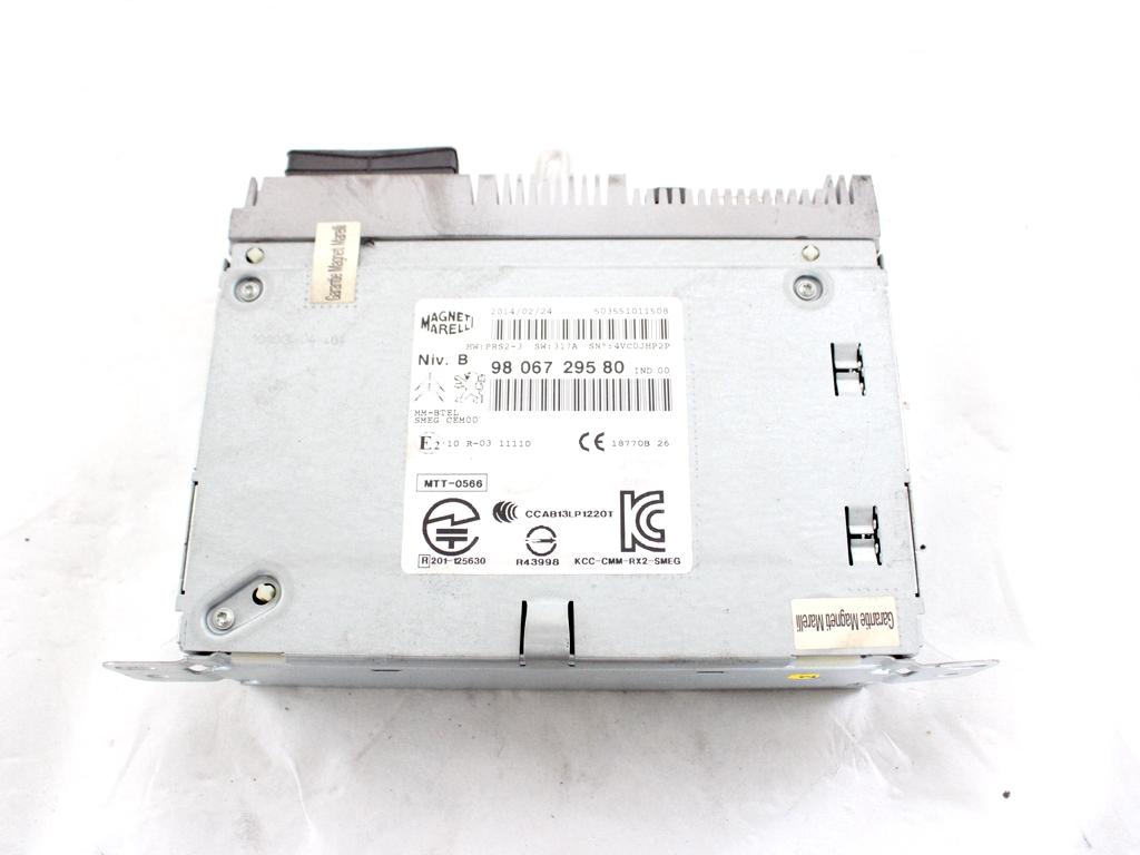 9806729580 AUTORADIO CON SISTEMA DI NAVIGAZIONE SATELLITARE PEUGEOT 208 1.4 D 50KW 5M 5P (2014) RICAMBIO USATO (NON FORNIAMO CODICE AUTORADIO, MA SOLO NUMERO DI TELAIO VEICOLO)