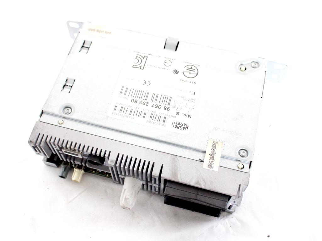 9806729580 AUTORADIO CON SISTEMA DI NAVIGAZIONE SATELLITARE PEUGEOT 208 1.4 D 50KW 5M 5P (2014) RICAMBIO USATO (NON FORNIAMO CODICE AUTORADIO, MA SOLO NUMERO DI TELAIO VEICOLO)
