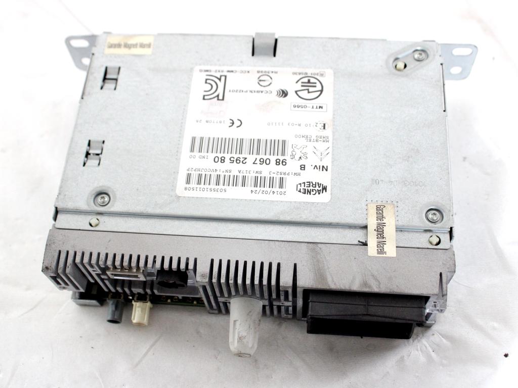 9806729580 AUTORADIO CON SISTEMA DI NAVIGAZIONE SATELLITARE PEUGEOT 208 1.4 D 50KW 5M 5P (2014) RICAMBIO USATO (NON FORNIAMO CODICE AUTORADIO, MA SOLO NUMERO DI TELAIO VEICOLO)