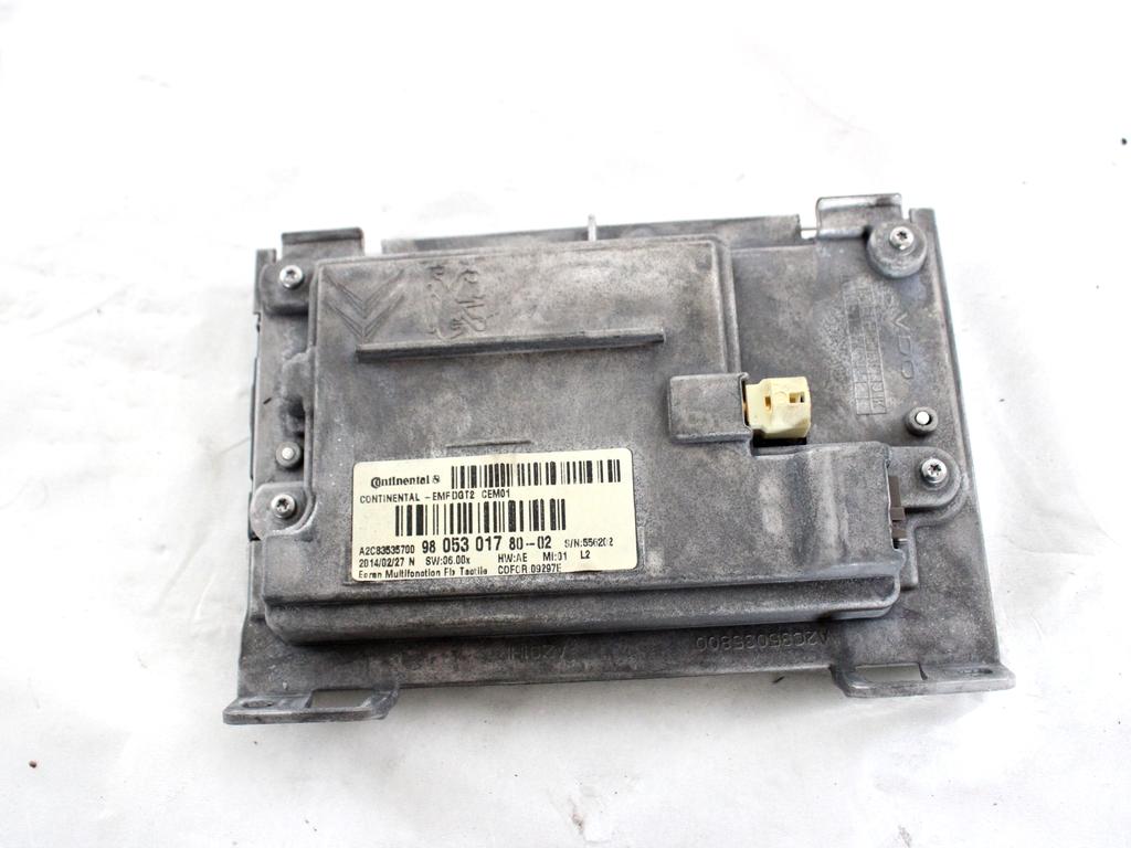 9805301780 DISPLAY SISTEMA DI NAVIGAZIONE SATELLITARE PEUGEOT 208 1.4 D 50KW 5M 5P (2014) RICAMBIO USATO