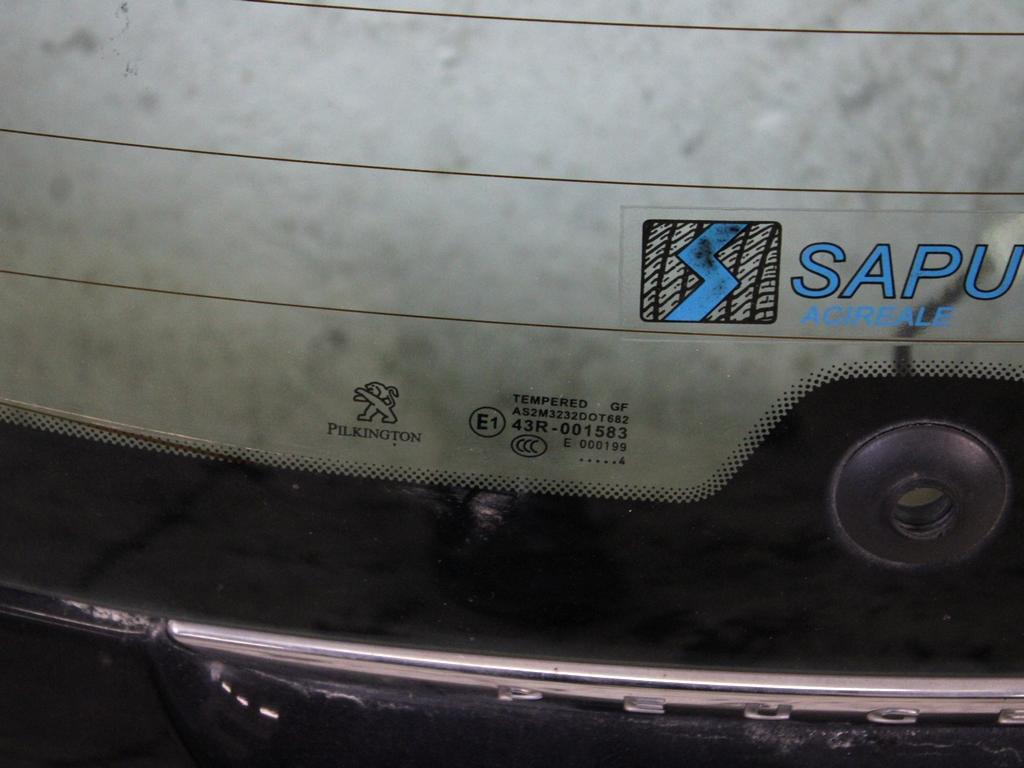 9810682180 PORTELLONE COFANO POSTERIORE BAULE PEUGEOT 208 1.4 D 50KW 5M 5P (2014) RICAMBIO USATO
