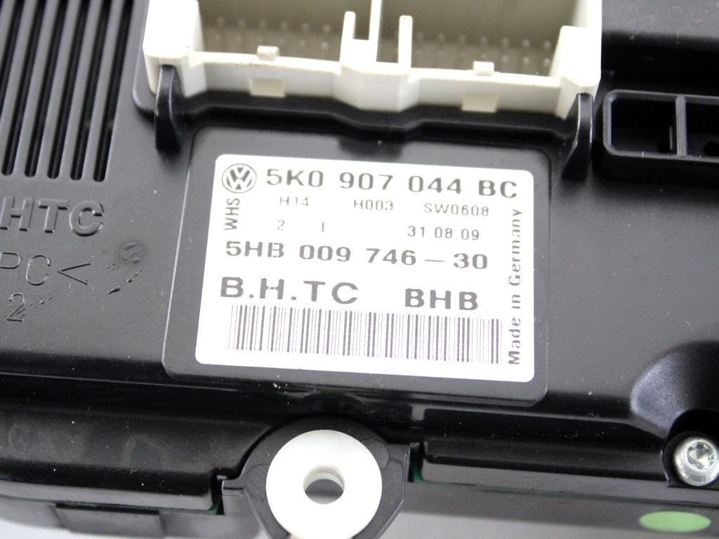 5K0907044BC CENTRALINA GRUPPO DI COMANDO CLIMATIZZATORE CLIMA A/C AUTOMATICO VOLKSWAGEN GOLF PLUS 1.4 B 90KW 6M 5P (2009) RICAMBIO USATO