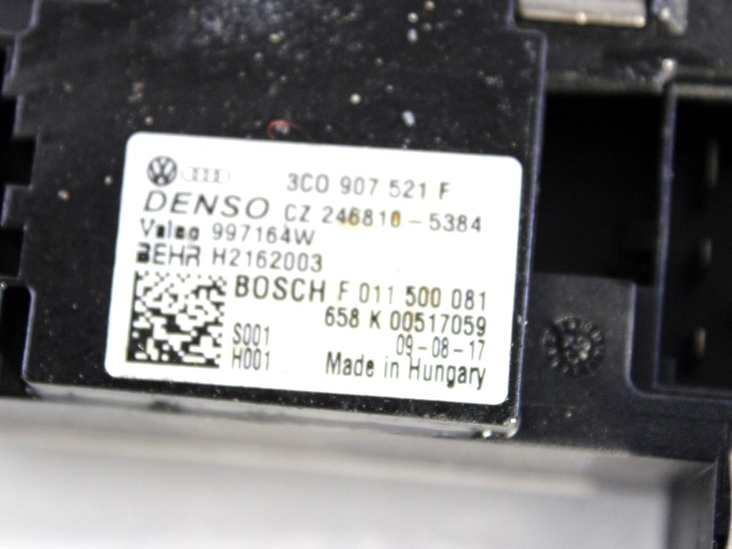 3C0907521F RESISTENZA RISCALDAMENTO CLIMATIZZATORE VOLKSWAGEN GOLF PLUS 1.4 B 90KW 6M 5P (2009) RICAMBIO USATO
