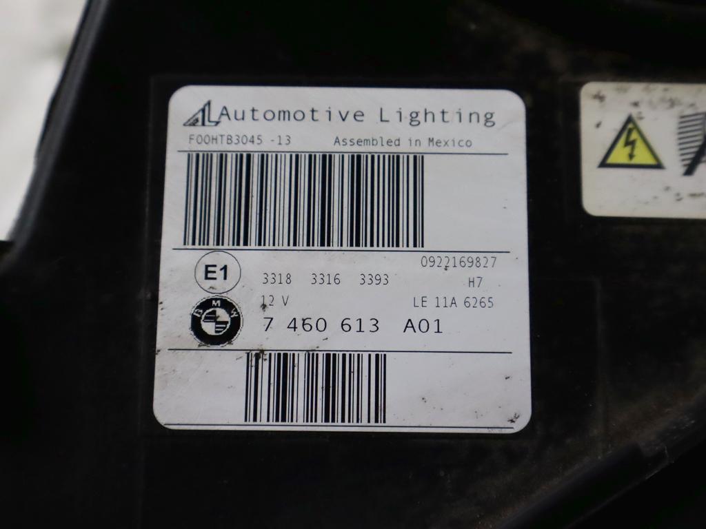63117317105 FARO FANALE ANTERIORE SINISTRO BMW SERIE X5 F15 3.0 D AUT 160KW (2016) RICAMBIO USATO LENTE TRASPARENTE DANNEGGIATA