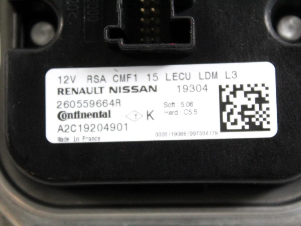 260559664R CENTRALINA FARI XENON RENAULT KADJAR 1.7 D 4X4 110KW 6M 5P (2019) RICAMBIO USATO