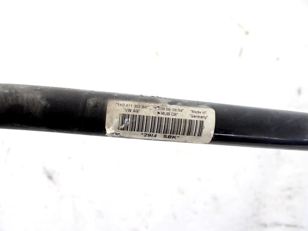 1K0411303BK BARRA STABILIZZATRICE ANTERIORE VOLKSWAGEN GOLF PLUS 1.4 B 90KW 6M 5P (2009) RICAMBIO USATO