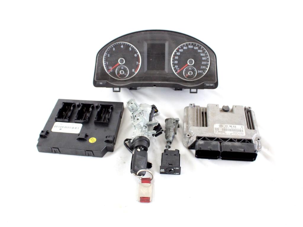 03C906016 KIT ACCENSIONE AVVIAMENTO VOLKSWAGEN GOLF PLUS 1.4 B 90KW 6M 5P (2009) RICAMBIO USATO CON CENTRALINA MOTORE, QUADRO STRUMENTI CONTACHILOMETRI, BLOCCHETTI ACCENSIONE APERTURA CON DOPPIA CHIAVE 1K0905851B 1K0937086C 5M0920882X