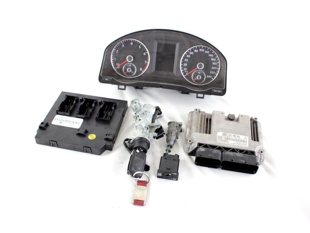 03C906016 KIT ACCENSIONE AVVIAMENTO VOLKSWAGEN GOLF PLUS 1.4 B 90KW 6M 5P (2009) RICAMBIO USATO CON CENTRALINA MOTORE, QUADRO STRUMENTI CONTACHILOMETRI, BLOCCHETTI ACCENSIONE APERTURA CON DOPPIA CHIAVE 1K0905851B 1K0937086C 5M0920882X