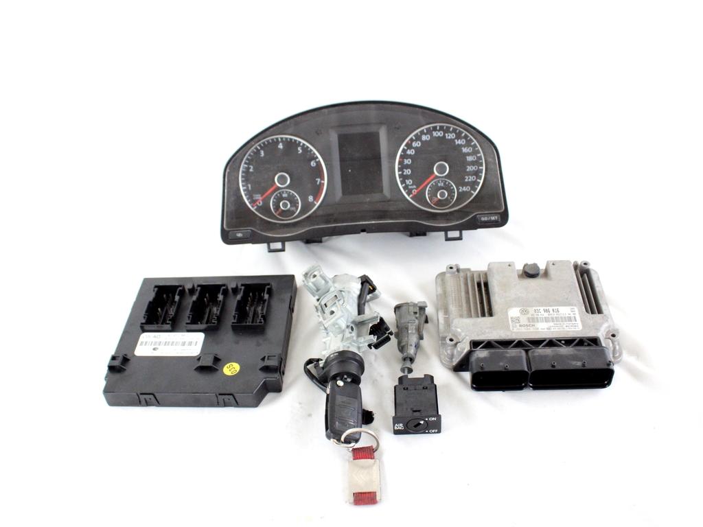 03C906016 KIT ACCENSIONE AVVIAMENTO VOLKSWAGEN GOLF PLUS 1.4 B 90KW 6M 5P (2009) RICAMBIO USATO CON CENTRALINA MOTORE, QUADRO STRUMENTI CONTACHILOMETRI, BLOCCHETTI ACCENSIONE APERTURA CON DOPPIA CHIAVE 1K0905851B 1K0937086C 5M0920882X
