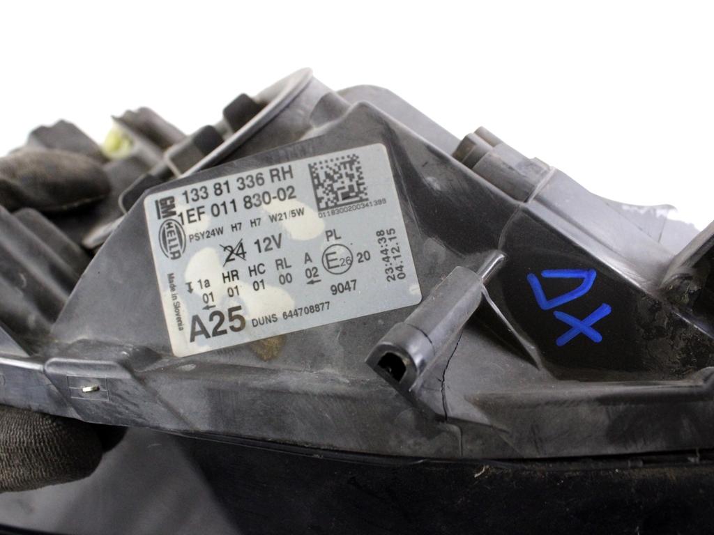 13381336 FARO FANALE ANTERIORE DESTRO LED OPEL CORSA E 1.2 B 51KW 5M 5P (2016) RICAMBIO USATO