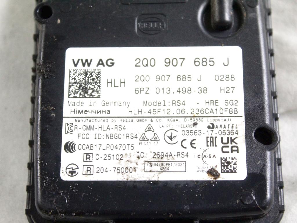 2Q0907685J SENORE RADAR ANGOLO CIECO POSTERIORE LATO SINISTRO VOLKSWAGEN GOLF 8 GTD 2.0 D 147KW 5P (2023) RICAMBIO USATO