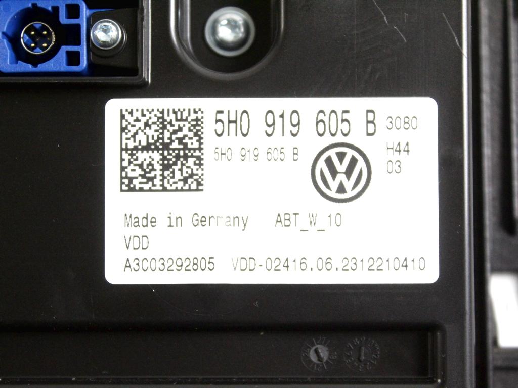 5H0919605B DISPLAY MULTIMEDIALE NAVIGATORE SATELLITARE VOLKSWAGEN GOLF 8 GTD 2.0 D 147KW 5P (2023) RICAMBIO USATO