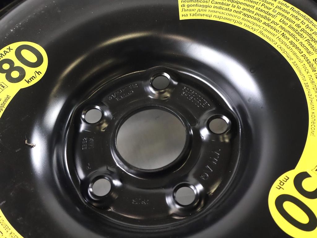 5Q0601027BT RUOTINO DI SCORTA LINGLONG T125/70 R18 99M VOLKSWAGEN T-ROC 1.0 B 81KW 6M 5P (2023) RICAMBIO USATO CON CERCHIO IN FERRO DA 18 POLLICI 5 FORI 3.5JX18H2 ET 25.5 INTERASSE 5X112