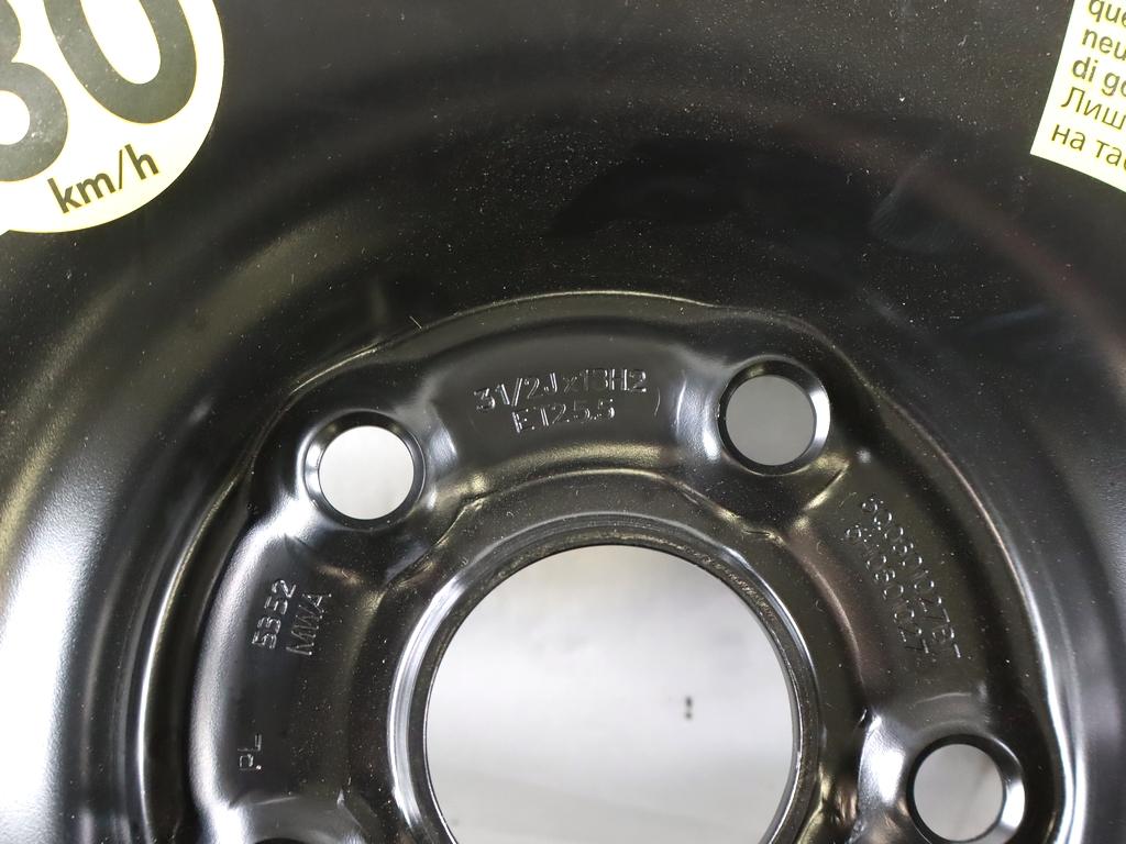 5Q0601027BT RUOTINO DI SCORTA LINGLONG T125/70 R18 99M VOLKSWAGEN T-ROC 1.0 B 81KW 6M 5P (2023) RICAMBIO USATO CON CERCHIO IN FERRO DA 18 POLLICI 5 FORI 3.5JX18H2 ET 25.5 INTERASSE 5X112