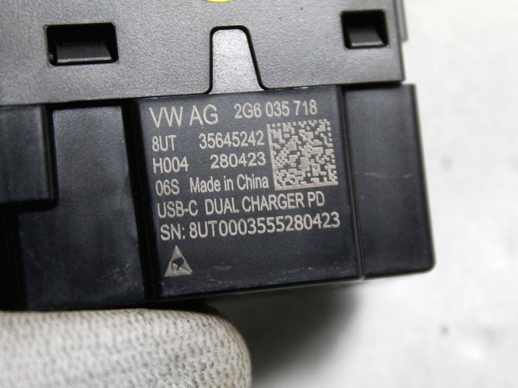 2G6035718 PORTA INGRESSO USB-C VOLKSWAGEN GOLF 8 GTD 2.0 D 147KW 5P (2023) RICAMBIO USATO