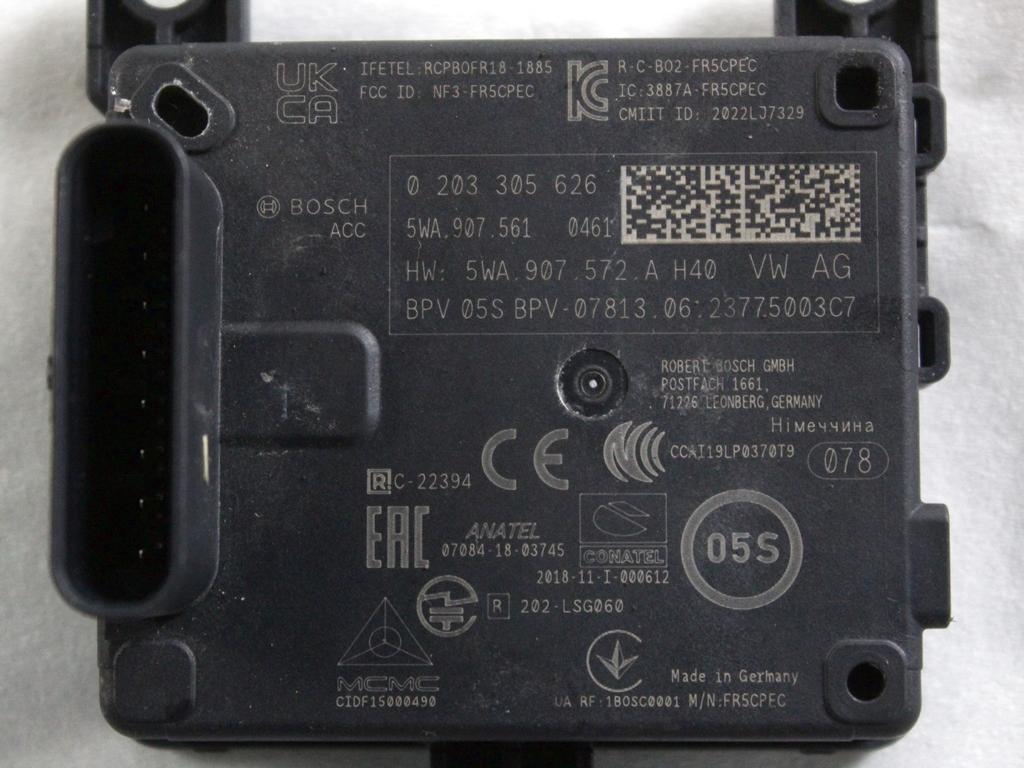 5WA907561 SENSORE RADAR ANGOLO CIECO ANTERIORE VOLKSWAGEN GOLF 8 GTD 2.0 D 147KW 5P (2023) RICAMBIO USATO