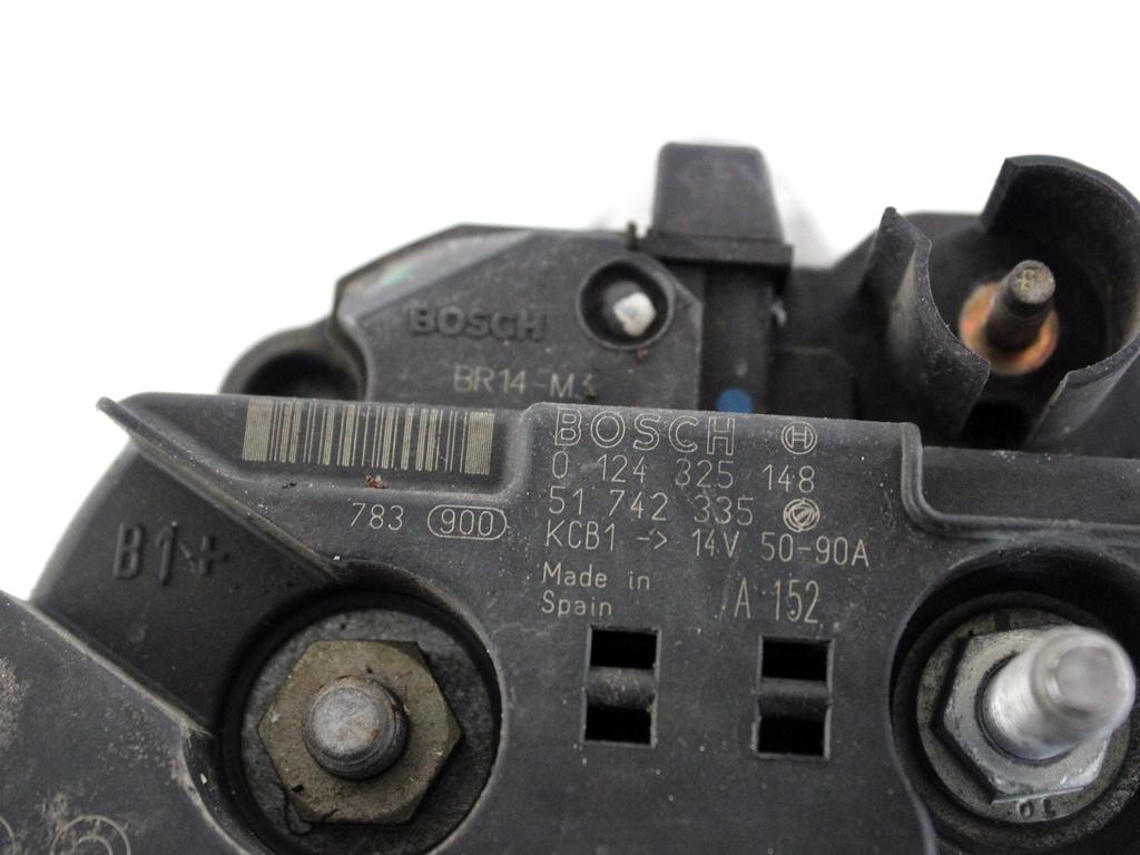 51742335 ALTERNATORE ALFA ROMEO GT 2.0 B 122KW 5M 3P (2007) RICAMBIO USATO 0124325148