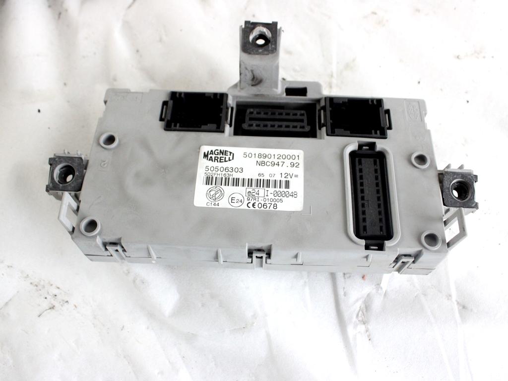 55195024 KIT ACCENSIONE AVVIAMENTO ALFA ROMEO GT 2.0 B 122KW 5M 3P (2007) RICAMBIO USATO CON CENTRALINA MOTORE, BLOCCHETTI ACCENSIONE APERTURA CON CHIAVE 50506303 46558758