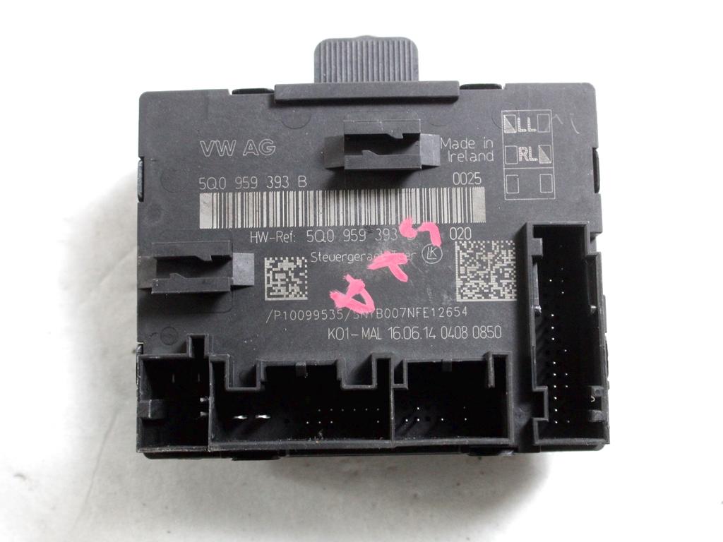 5Q0959393B CENTRALINA PORTA ANTERIORE SINISTRA VOLKSWAGEN GOLF 7 1.6 D 81KW 6M 5P (2014) RICAMBIO USATO
