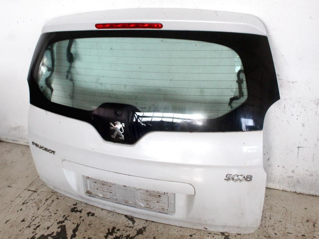 8701CP PORTELLONE COFANO POSTERIORE BAULE PEUGEOT 5008 1.6 D 84KW (2013) RICAMBIO USATO CON LUNOTTO TERMICO