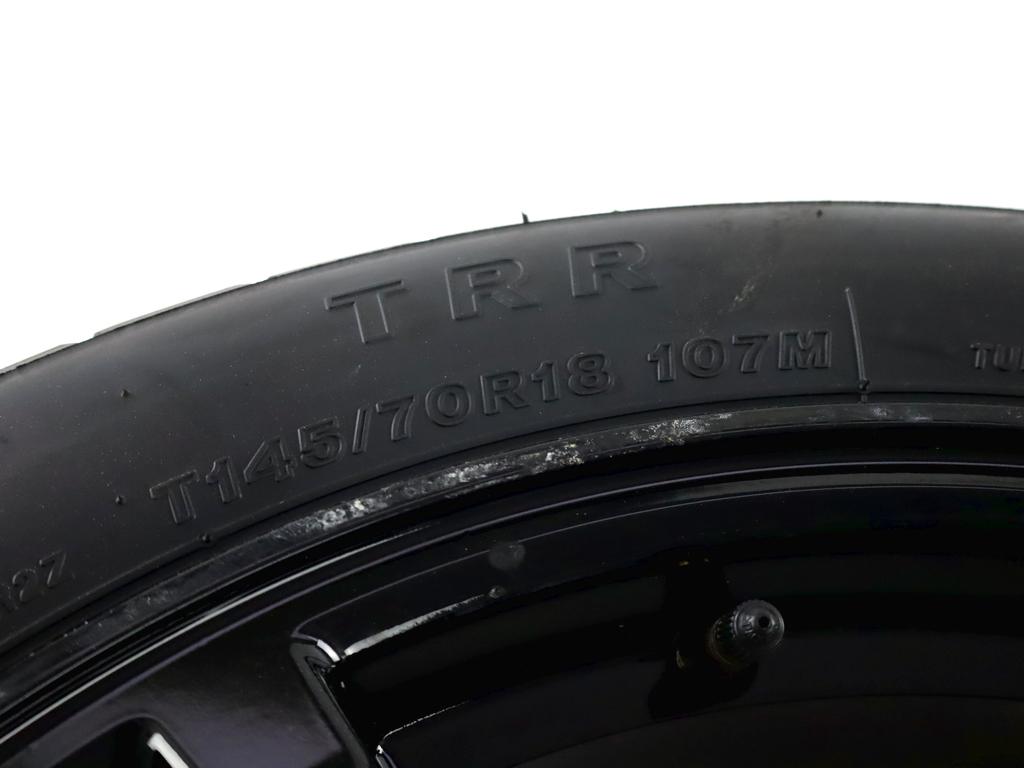 40300JK00B RUOTINO DI SCORTA BRIDGESTONE T145/70 R18 107 M INFINITI G37 S 3.7 B 235KW AUT 3P (2010) RICAMBIO USATO CON CERCHIO IN LEGA DA 18 POLLICI 5 FORI 18X4T ET 0,00 INTERASSE 5X115