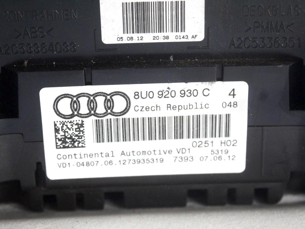 03L906018CN KIT ACCENSIONE AVVIAMENTO AUDI Q3 2.0 D 103 KW 5P (2013) RICAMBIO USATO CON CENTRALINA MOTORE, QUADRO STRUMENTI CONTACHILOMETRI, BLOCCHETTI ACCENSIONE AVVIAMENTO CON CHIAVE 8X0907063K