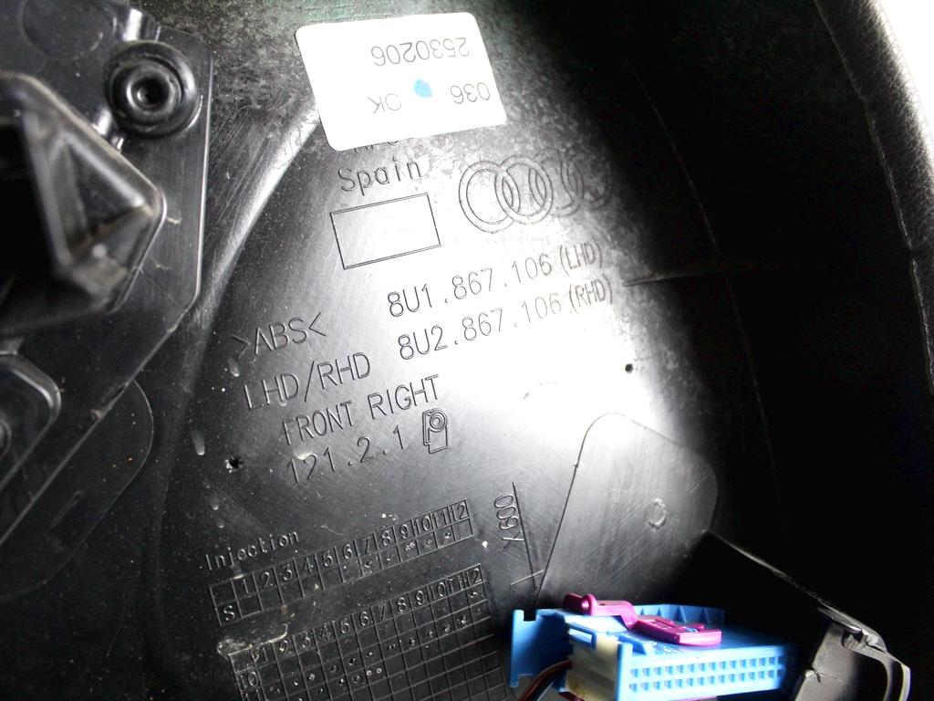 8U1867106 PANNELLO INTERNO PORTA ANTERIORE DESTRA AUDI Q3 2.0 D 103 KW 5P (2013) RICAMBIO USATO