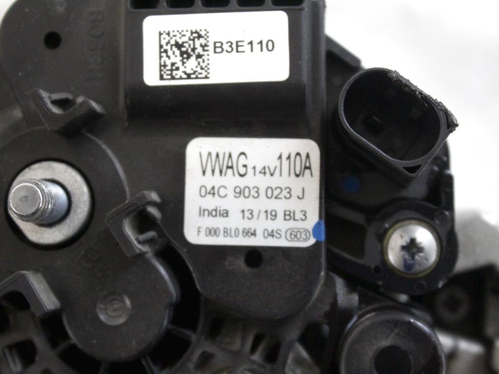 04C903023J ALTERNATORE VOLKSWAGEN UP 1.0 M 50KW 5M 5P (2019) RICAMBIO USATO