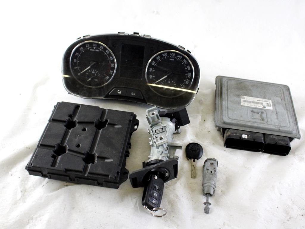 03L906023LK KIT ACCENSIONE AVVIAMENTO SKODA RAPID 1.6 D 66KW 5M 5P (2015) RICAMBIO USATO CON CENTRALINA MOTORE, BLOCCHETTI ACCENSIONE APERTURA, QUADRO STRUMENTI CONTACHILOMETRI 6R0937086R 6RA905865A